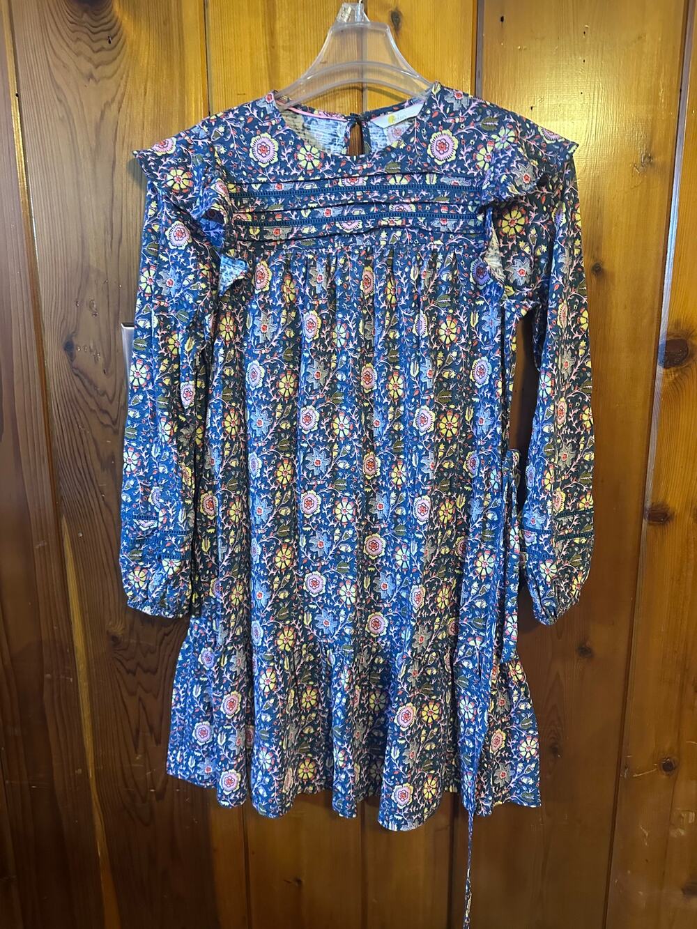 BODEN Floral‎ Ruffle Trim Detail Jersey Dress D0314 US6/UK10